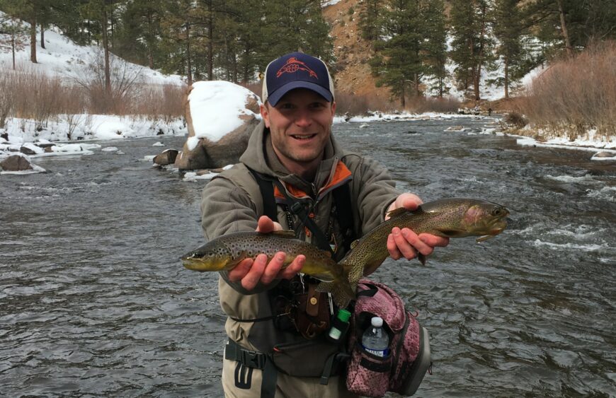 Winter Brown and Rainbow Double