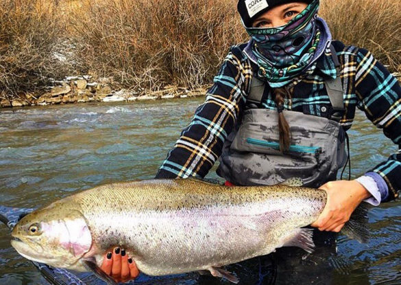 Kinsey with a Huge Boxwood Gulch Rainbow Trout