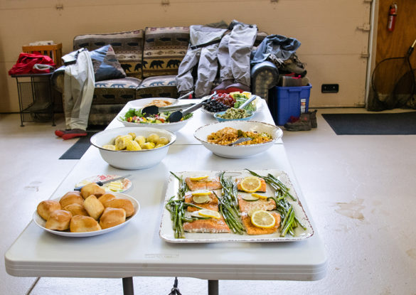 Buffet in the Boxwood Clubhouse